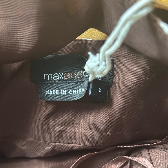 Max & Cleo chocolate brown silk strapless Dress NWT - Picture 7 of 14